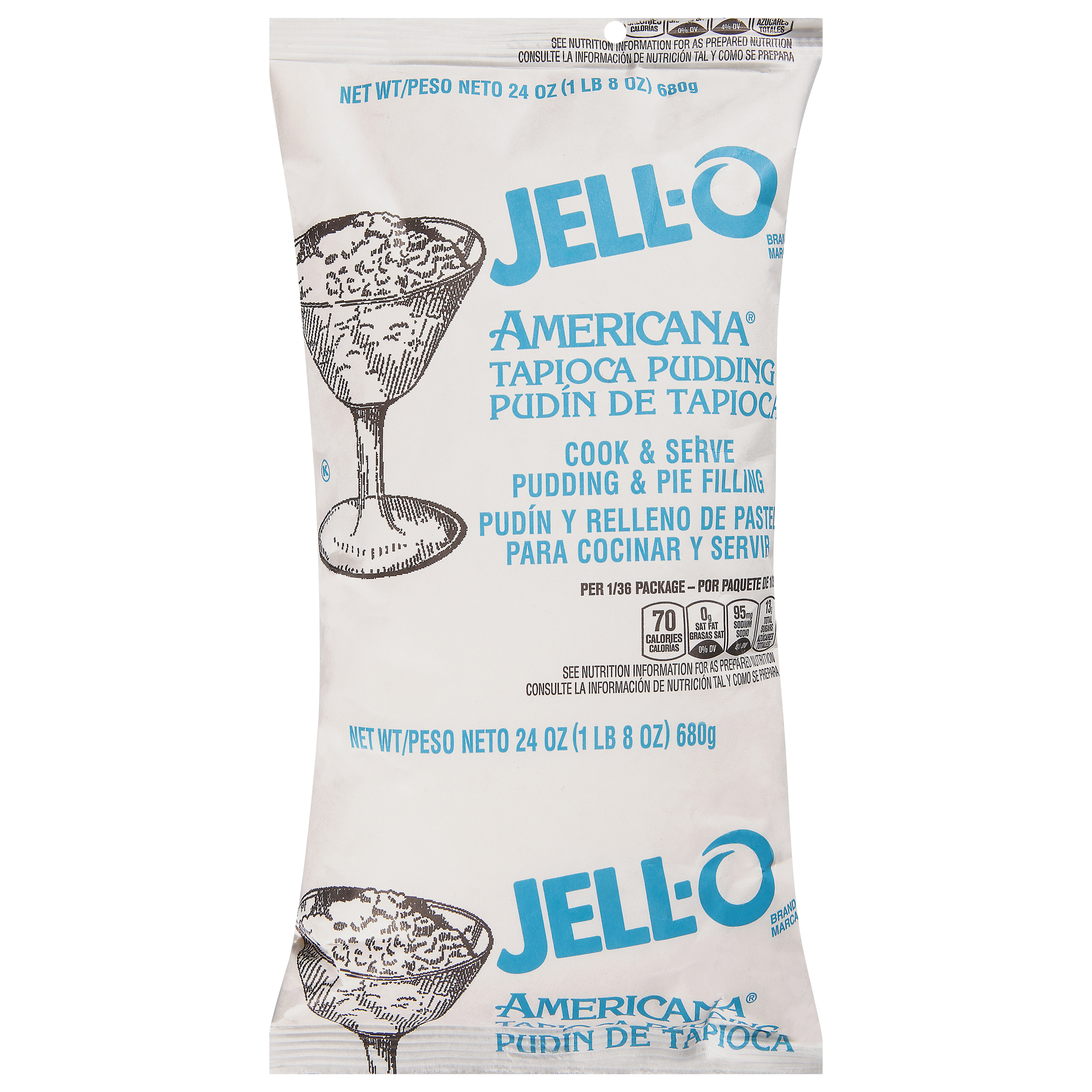 Jell-O Tapioca Pudding Mix, 12/24 oz Case (Pouch), 18 LB | Away