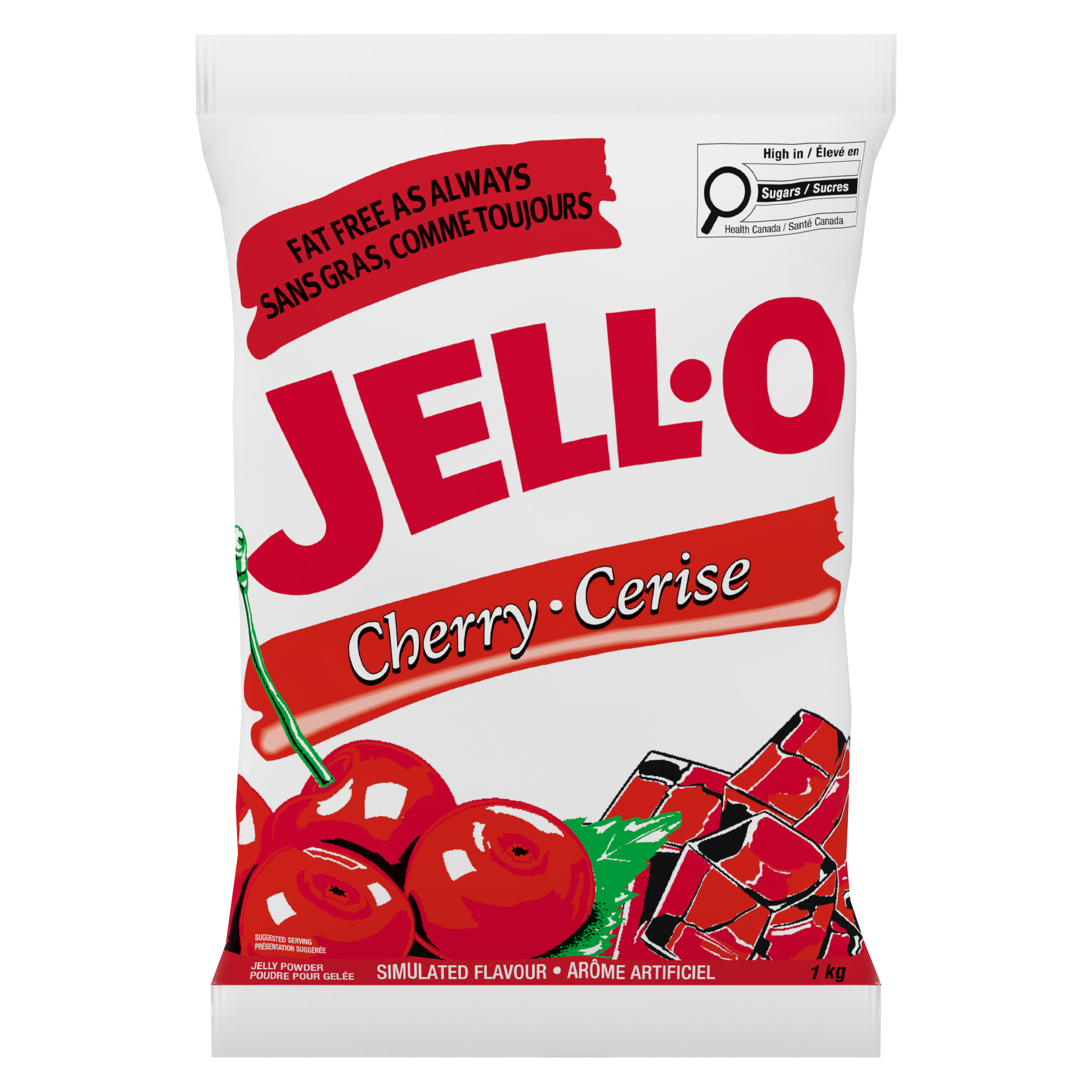 Jell-O Cherry Flavoured Jelly Powder (2 X 1KG), 2 KG | Away From Home