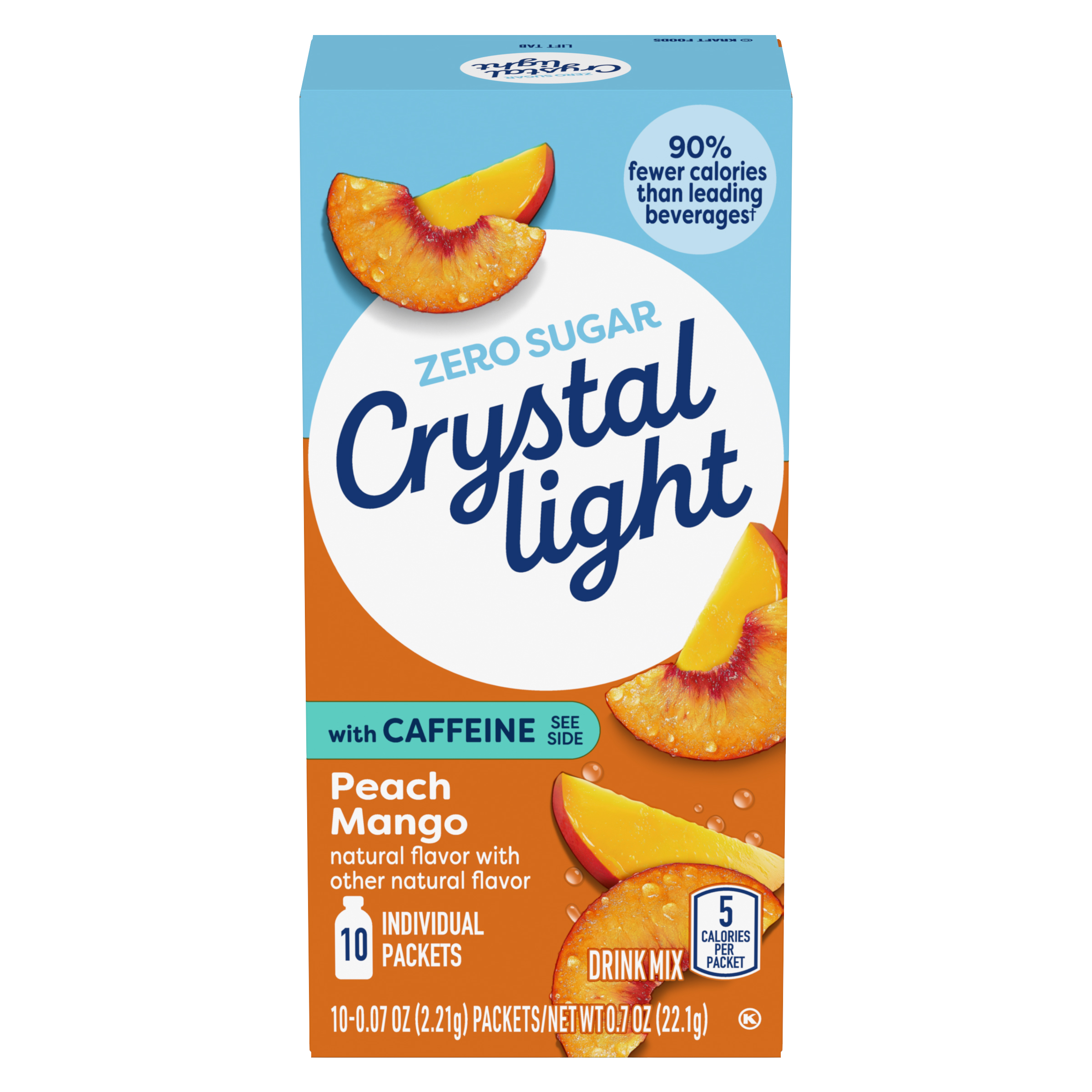 Peach Mango Powdered Drink Mix with Caffeine | Crystal Light