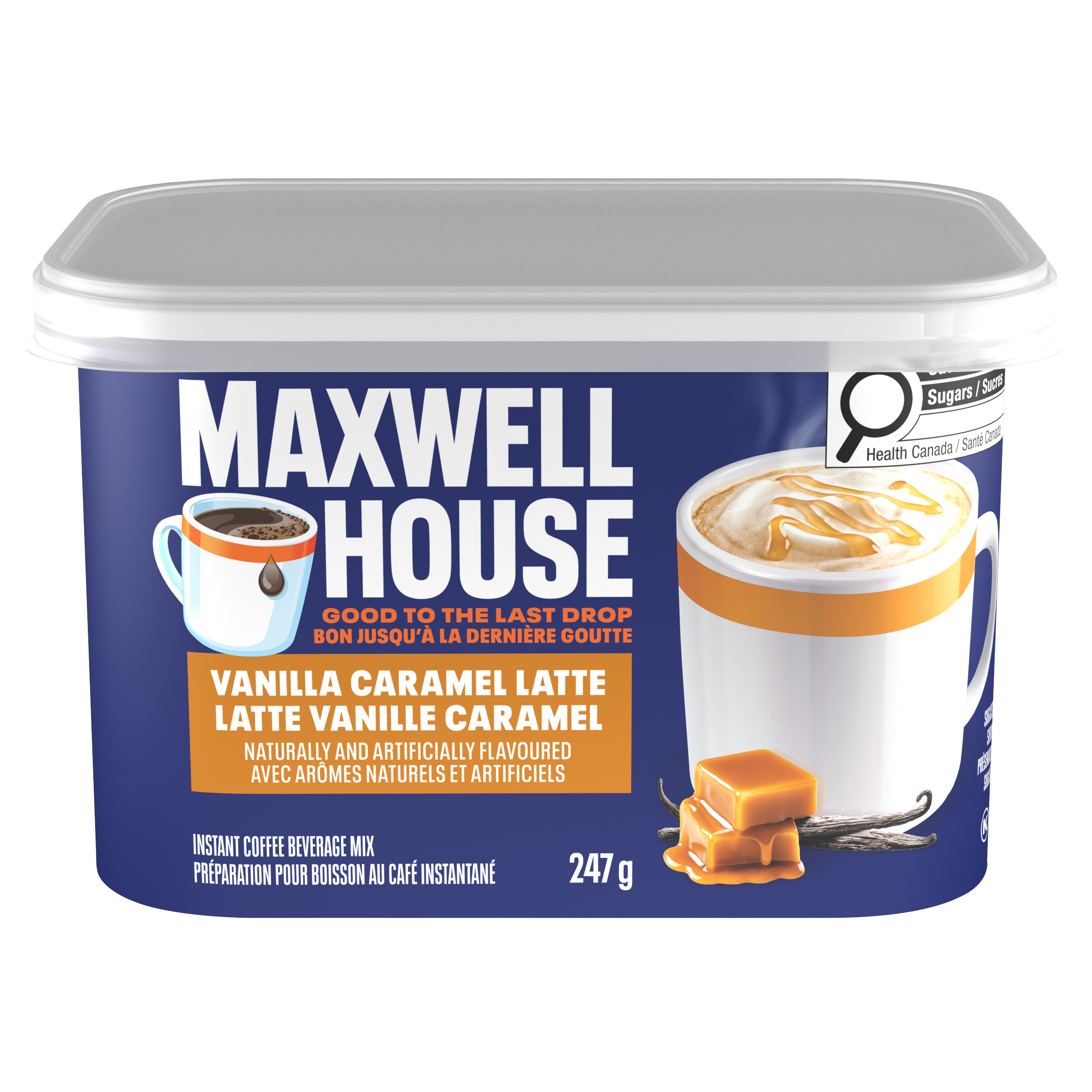 Maxwell House Vanilla Caramel Latte Instant Coffee Beverage Mix