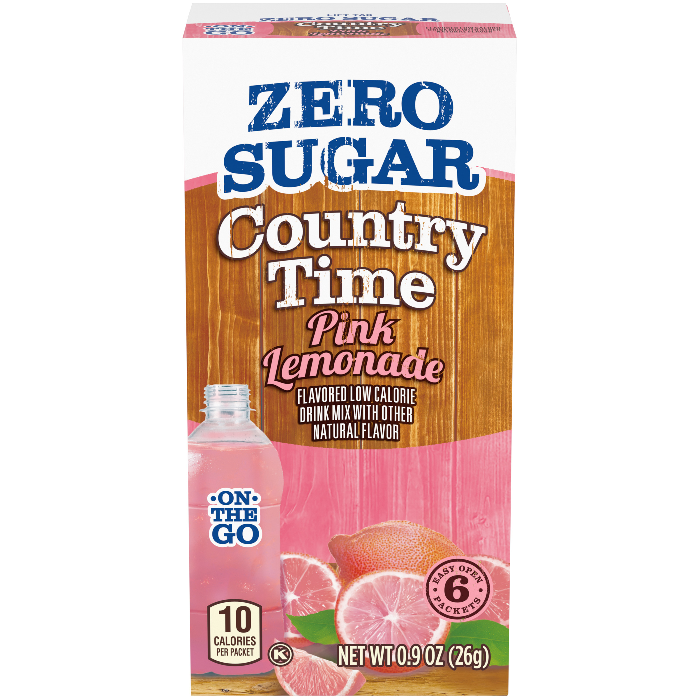 KR Lite Zero Sugar Pink Lemonade Drink Mix Packets 6 Packets - Pack Of