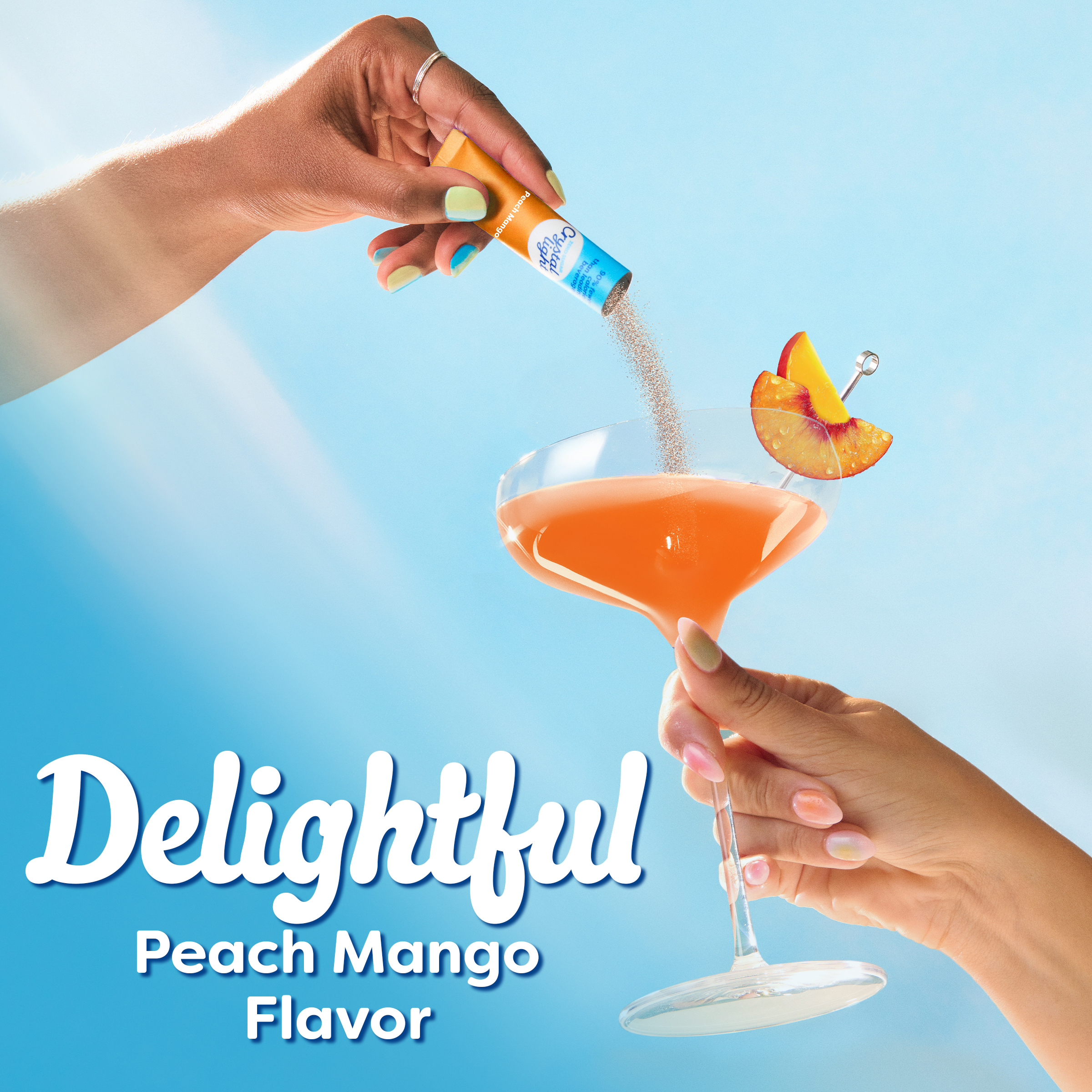 Peach Mango Powdered Drink Mix with Caffeine | Crystal Light