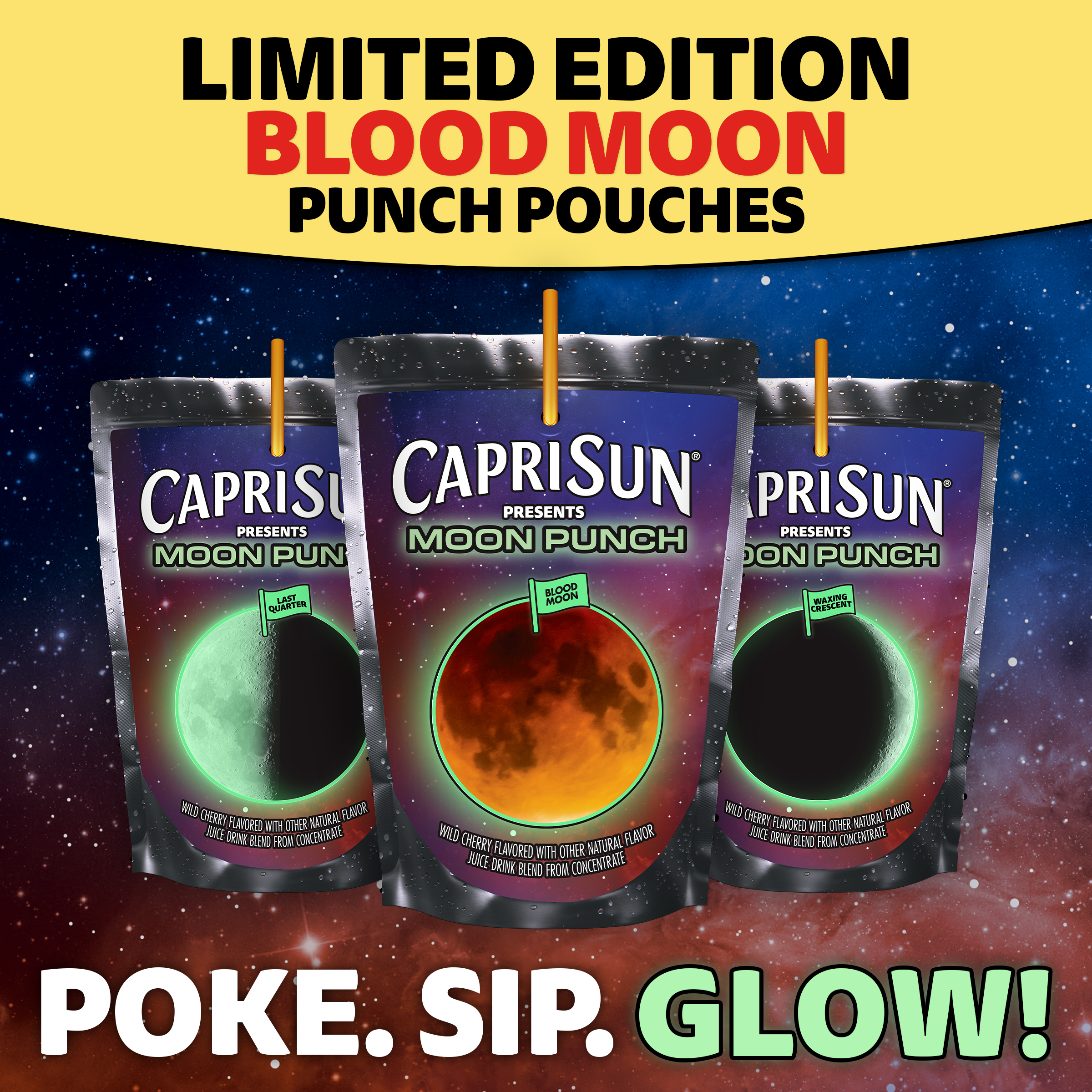 Moon Punch Wild Cherry Flavored Juice Beverage | Capri Sun