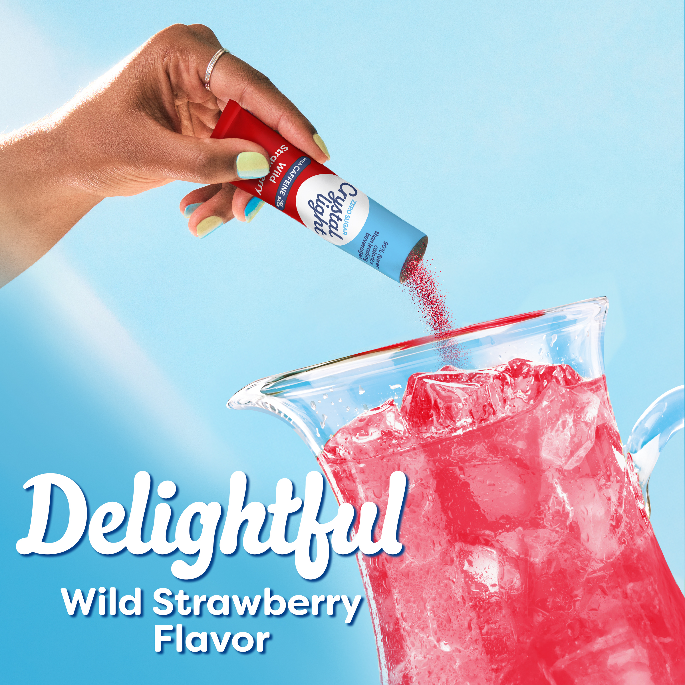 Wild Strawberry Artificially Flavored Powdered Drink Mix with