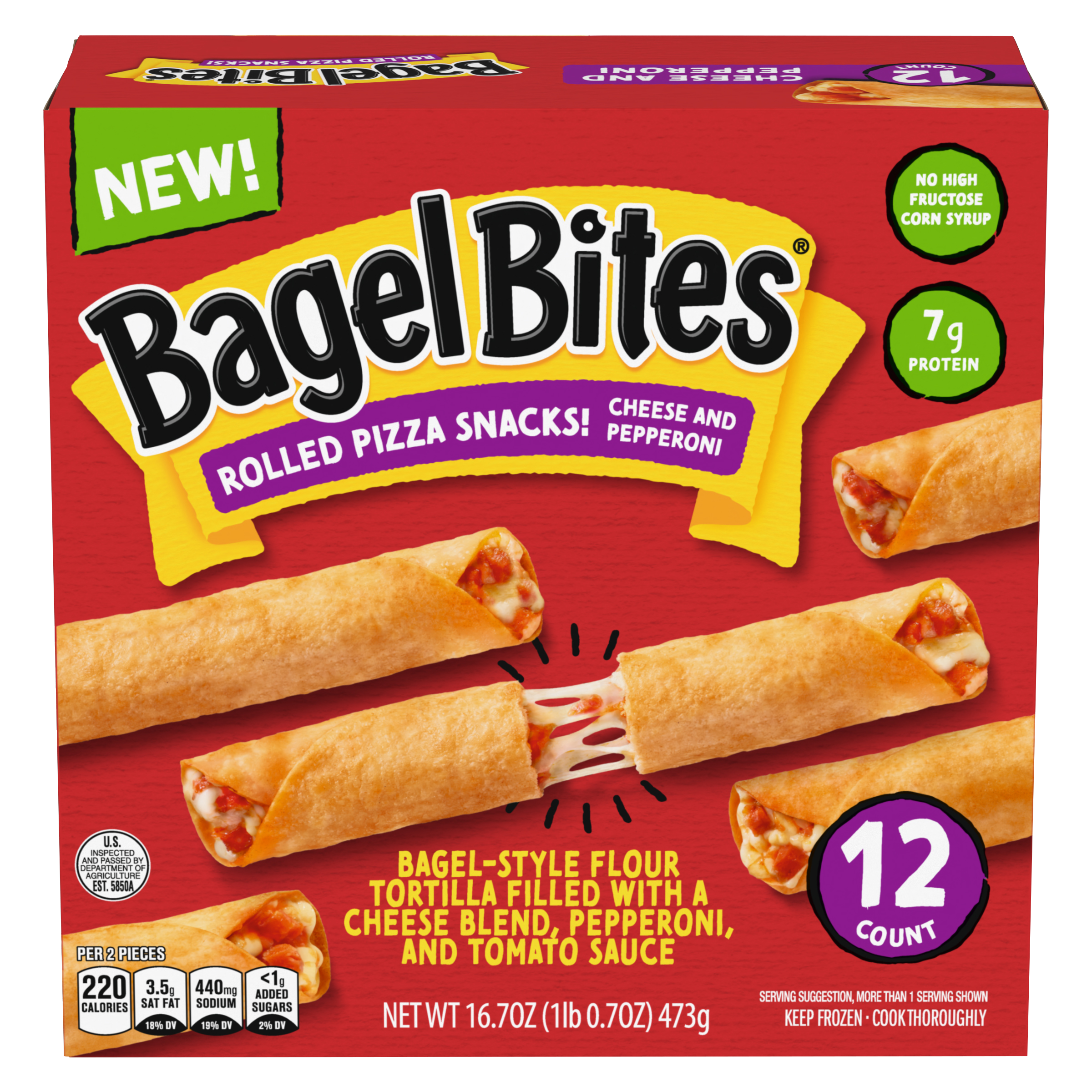 Cheese and Pepperoni Rolled Pizza Snacks | BAGEL BITES | United
