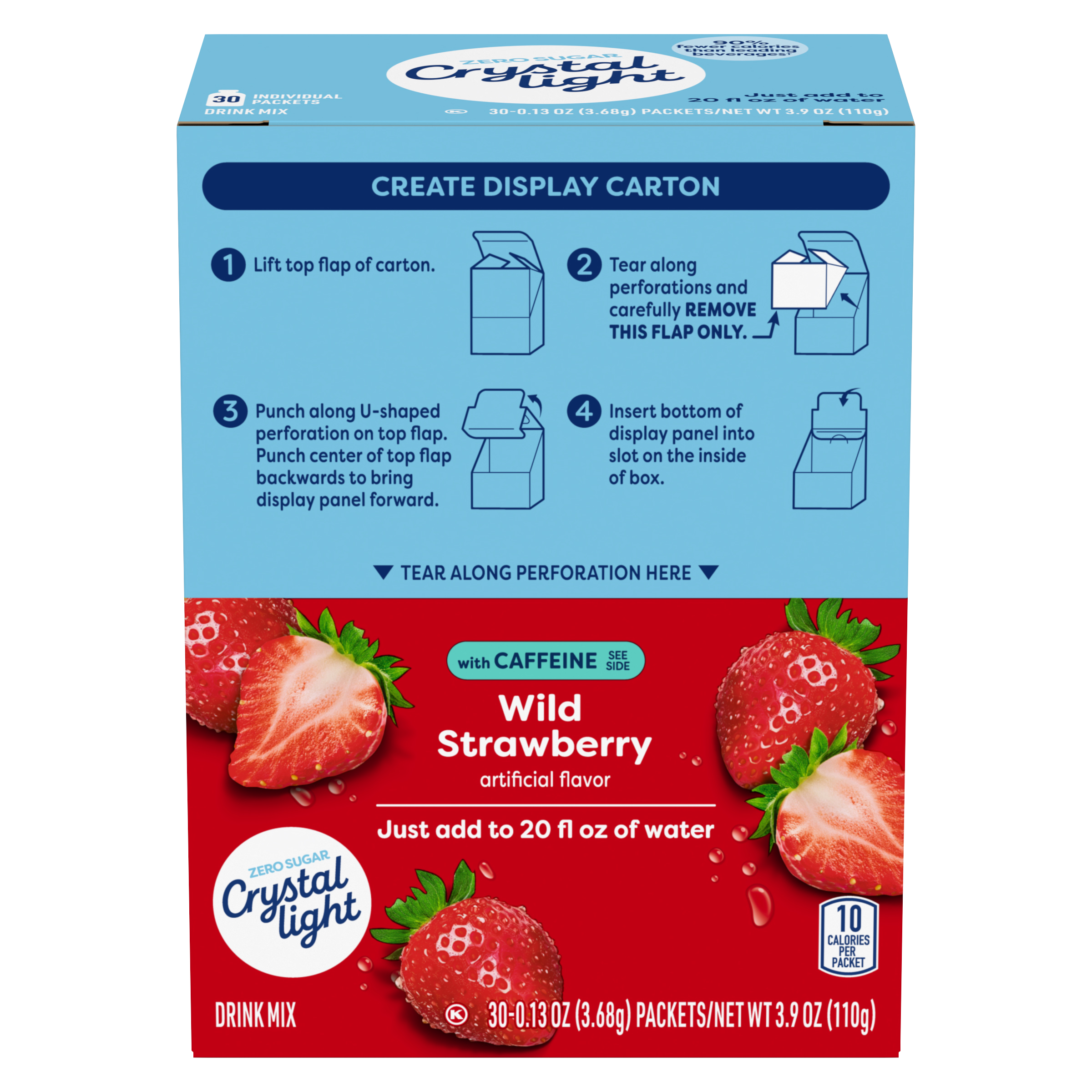 Crystal Light Energy Wild Strawberry Powdered Drink Mix, Sugar