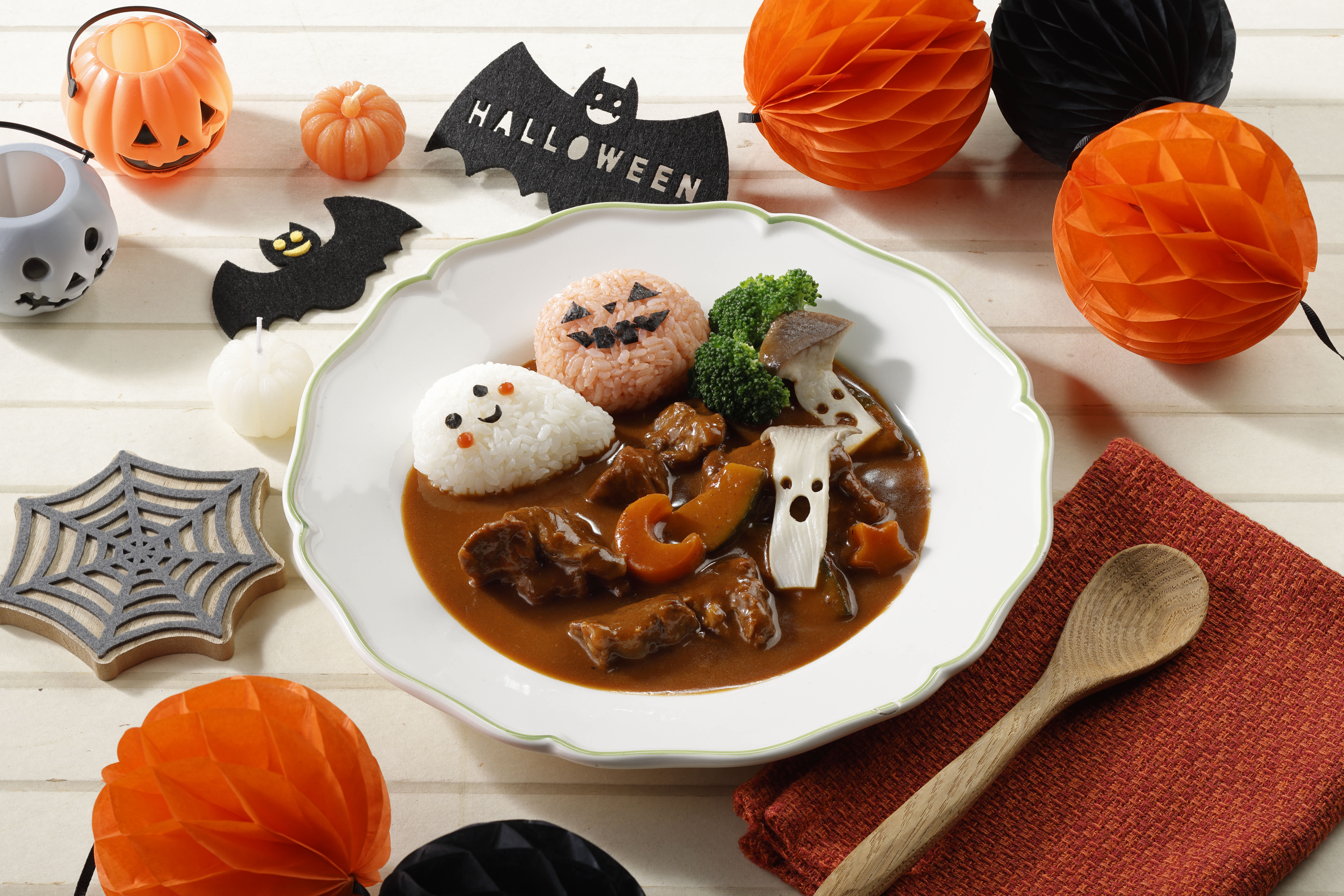 コロコロおにぎりのハロウィンビーフシチュー