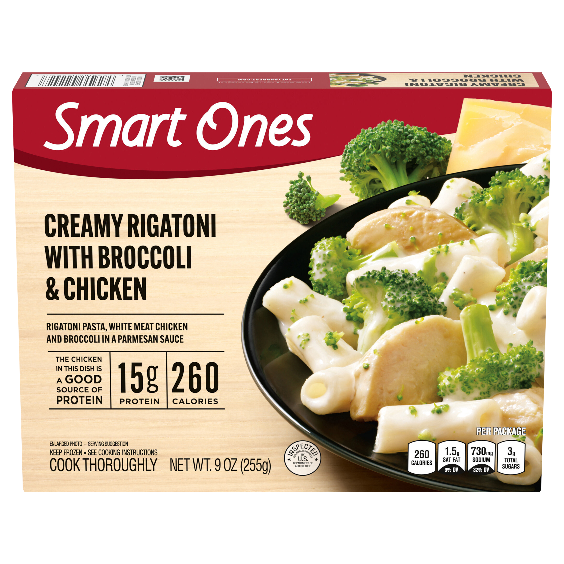 Creamy Rigatoni Pasta with Broccoli & Chicken Frozen Meal | SMART