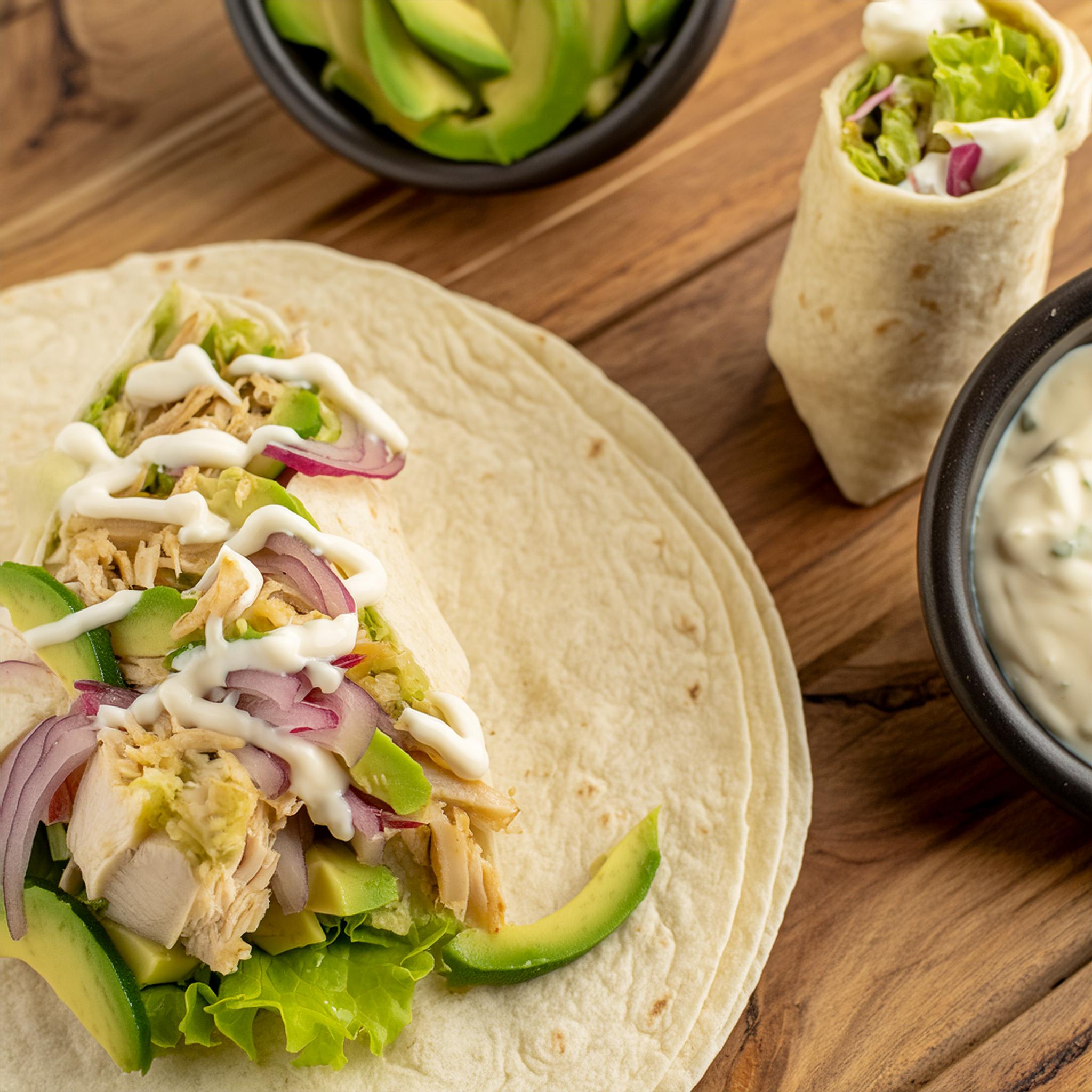 Kiwi chicken and avocado mayo wraps | Eta Salads | New Zealand ...
