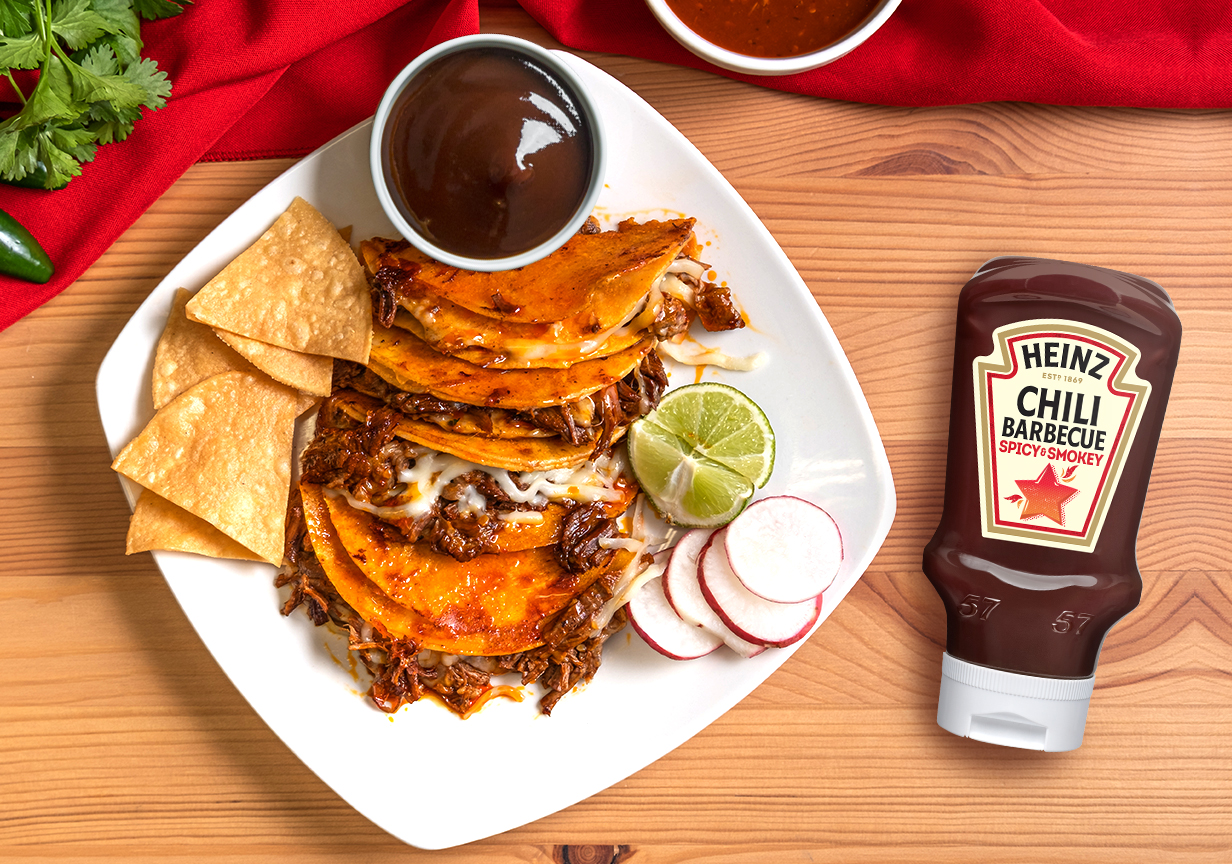 Fajitas de carne y queso