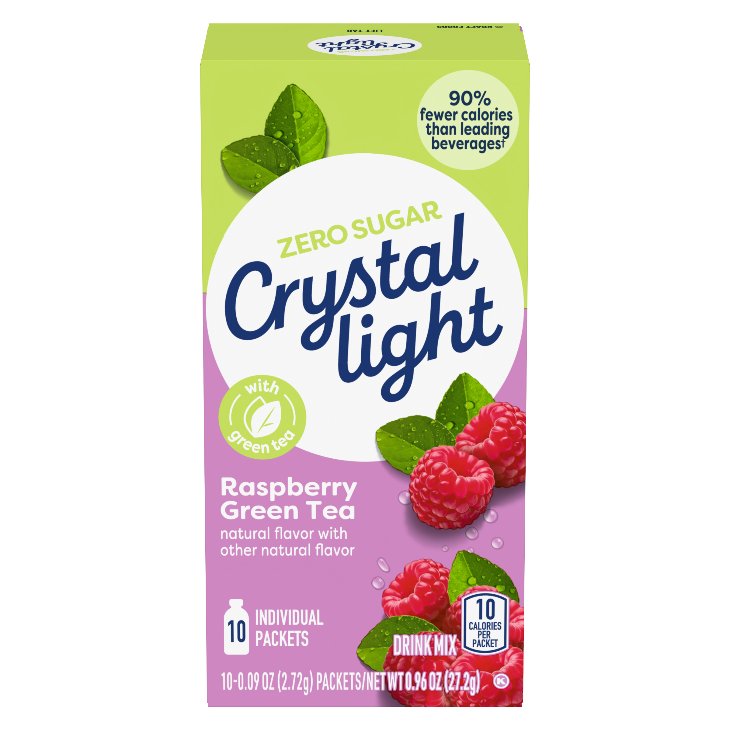 Raspberry Green Tea Naturally Flavored Powdered Drink Mix | Crystal ...