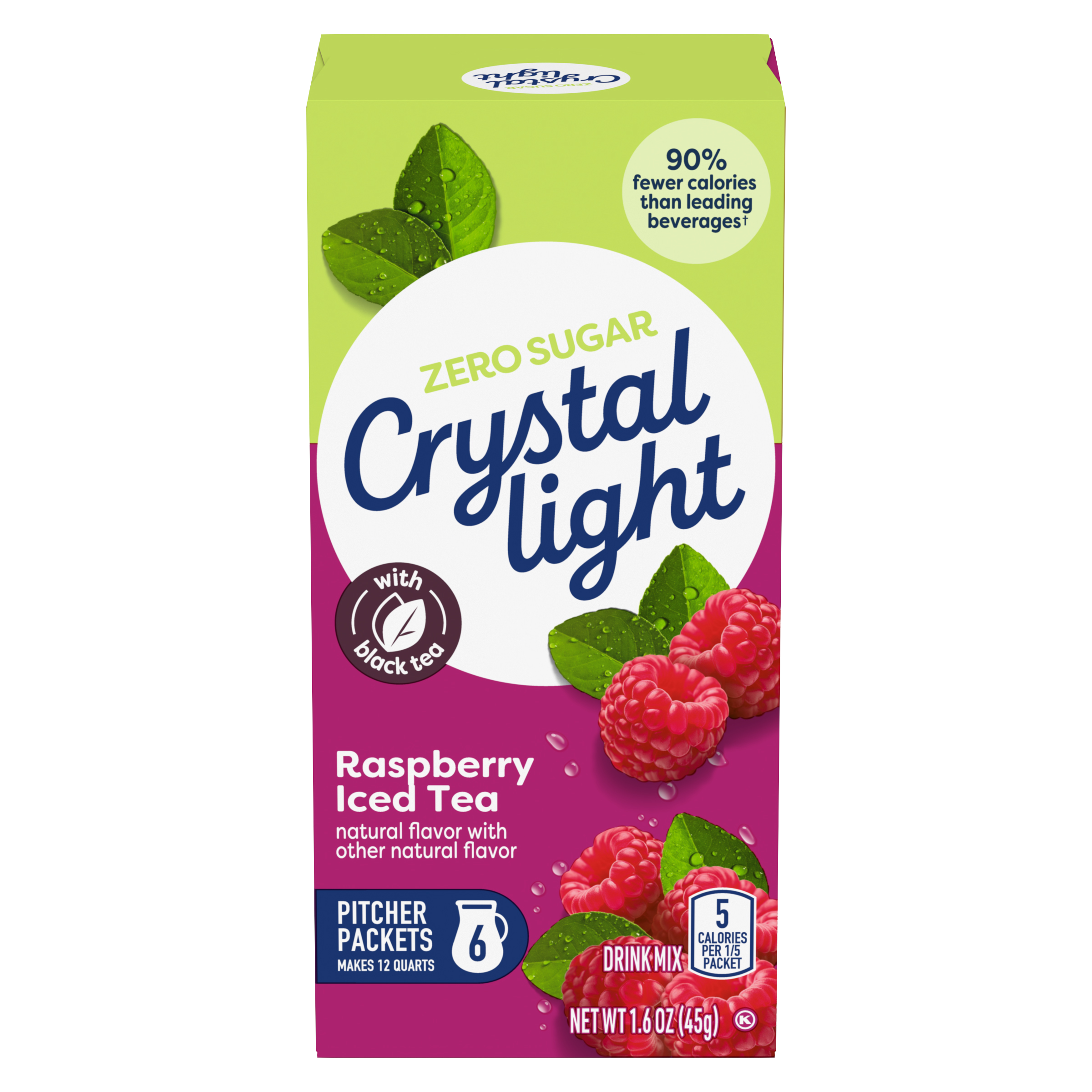 Raspberry Iced Tea Naturally Flavored Powdered Drink Mix | Crystal ...