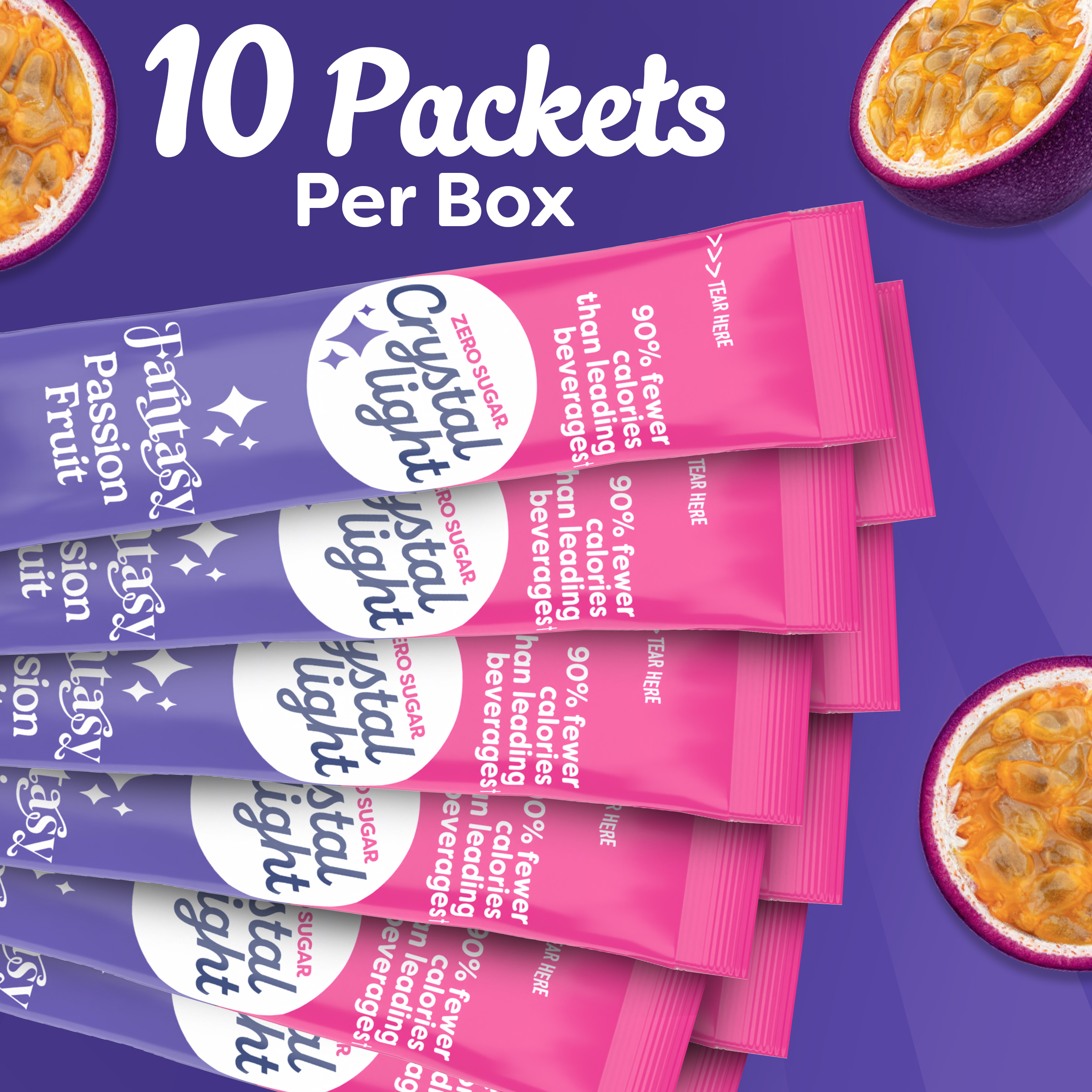 Zero Sugar Passion Fruit Powdered Drink Mix | Crystal Light