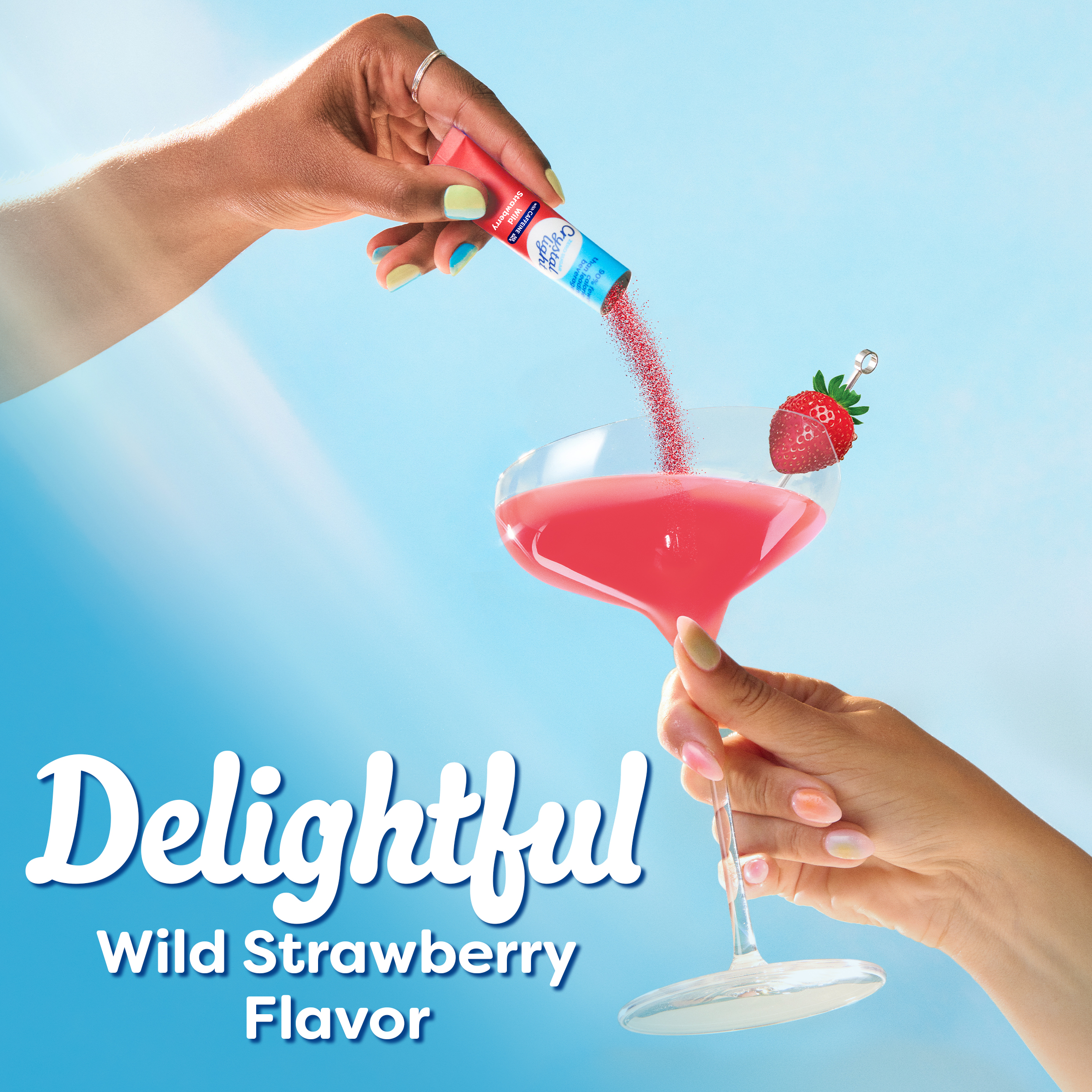  WILD STRAWBERRY 超美品 Wild Strawberry Powdered Drink Mix with Caffeine | Crystal Light