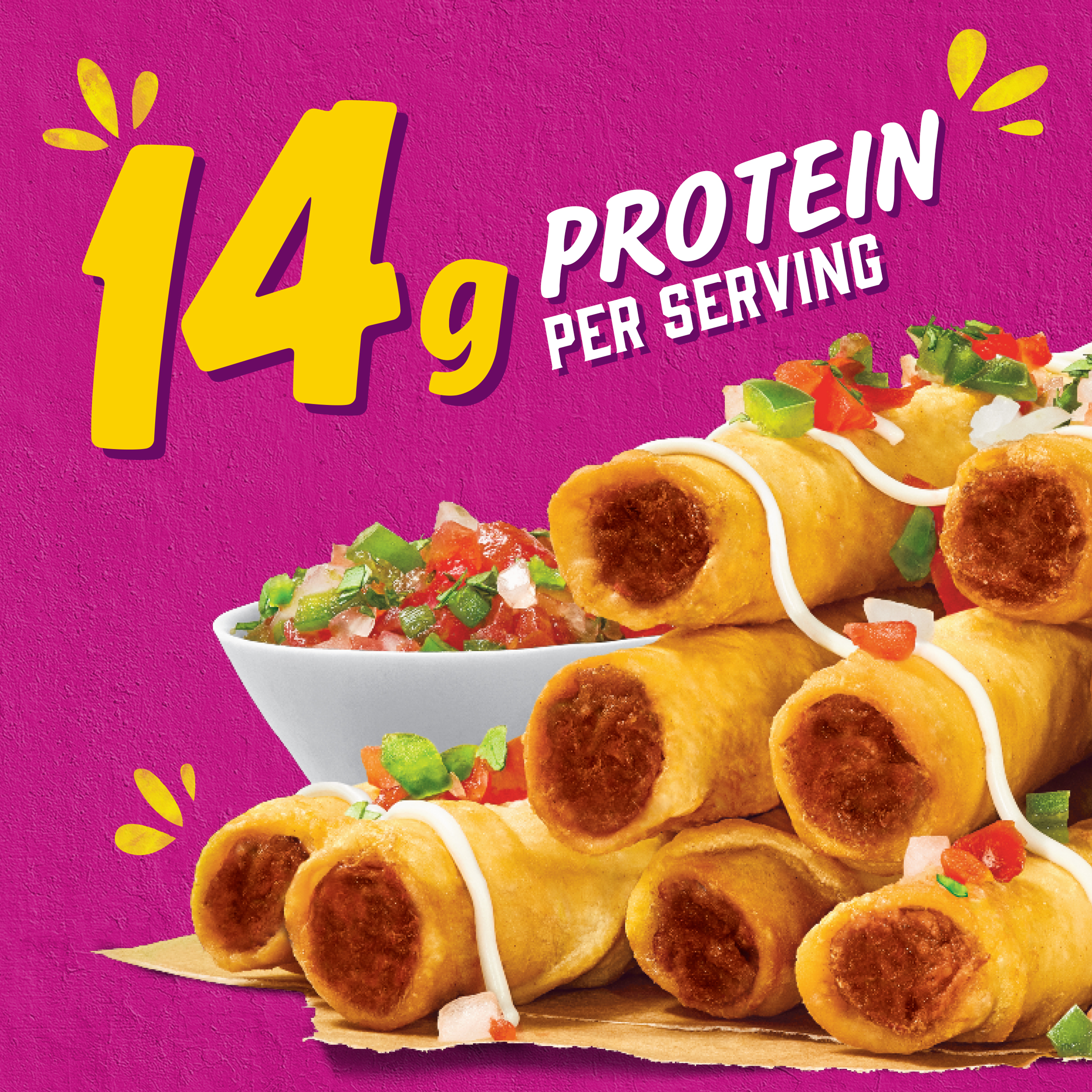 Beef & Cheese Flour Taquitos Frozen Snacks | DELIMEX | United