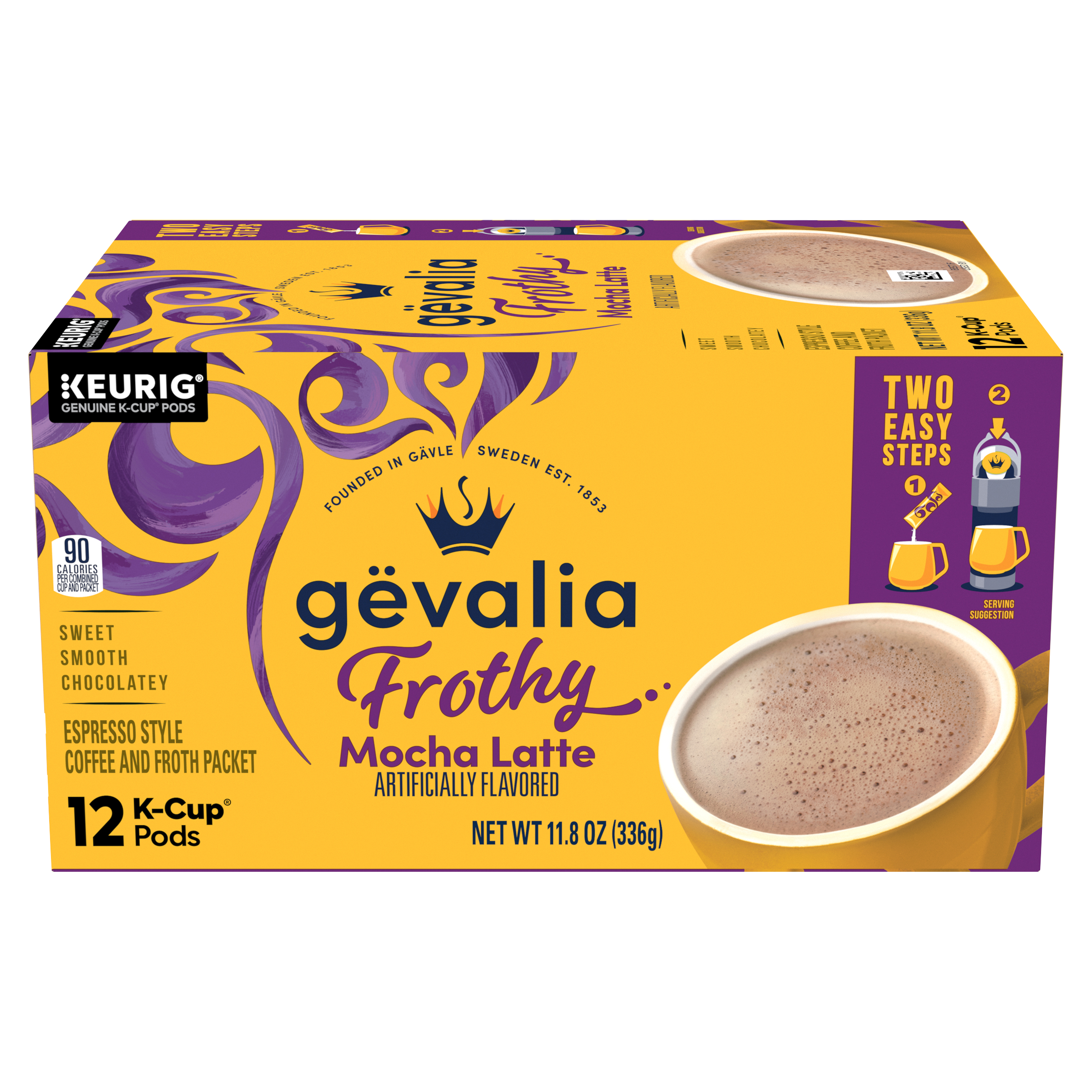 Frothy 2-Step Mocha Latte Espresso Style K-Cup® Coffee Pods